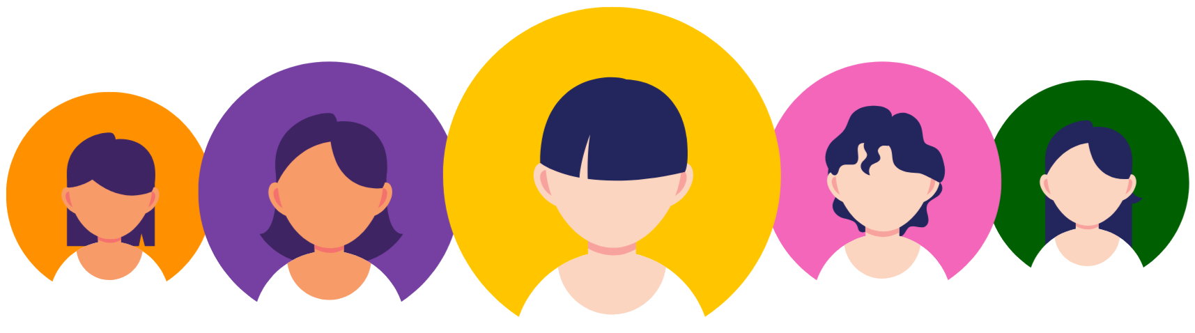 Students collaboration illustration